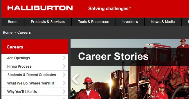 US-Ölkonzern Halliburton mit Massenentlassungen \"overseas\".