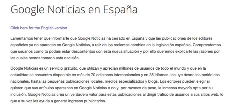 So verabschiedete sich die Google Inc. von Spanien: Gehen Tausende Nachrichtenblogs jetzt offline?