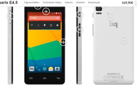 Das neue Aquarius E4.5 Ubuntu Telefon.