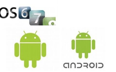 Teilen sich den Weltmarkt der Handys auf: Apple iOS und Google Android.