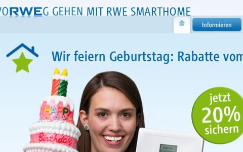 Smart Home RWE: Haussteuerung bietet Rabatte zum 4. Geburtstag