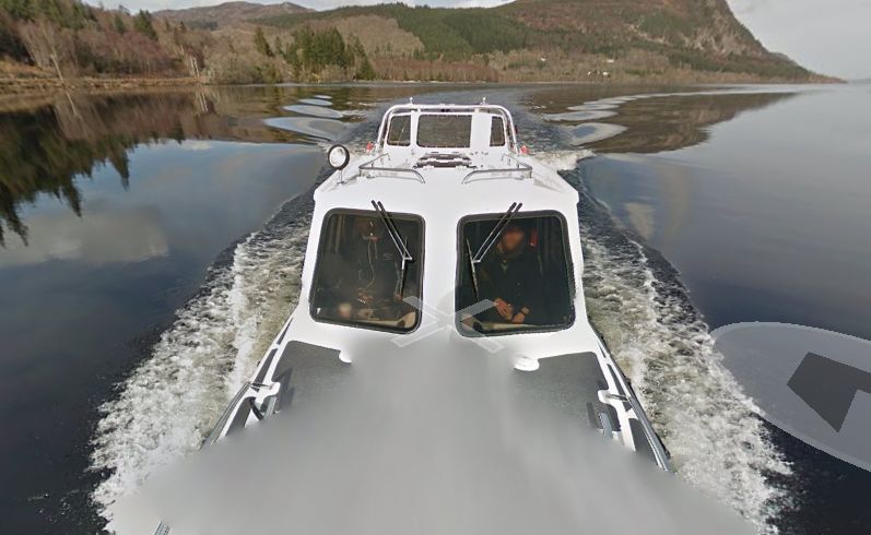 Mit Google Maps über Loch Ness fahren. Aber Unterwasseraufnahmen konnten wir zumindest nicht finden.