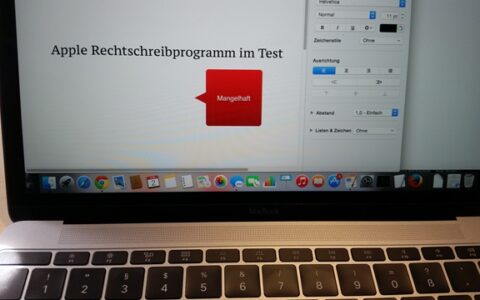 Nicht der größte Hit: Das Rechtschreibprogramm in deutsch von Apple.