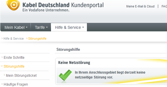 Kabel Deutschland Störung, Totalausfall: Hotline 45 Minuten Wartezeit / Leipzig-Kunde kein TV, Radio, Internet, Telefon