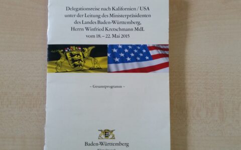 Die Schwaben wollen Silicon Valley besser kennenlernen. Hier das Programmheft der Delegationsreise.