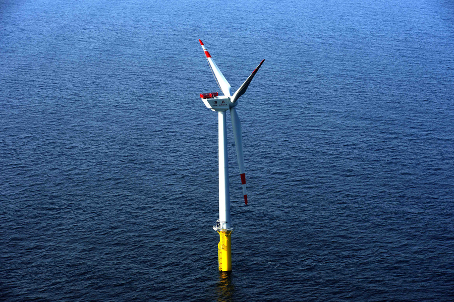 Der Triangel Windpark vor Borkum wird pro Jahr über 800 Gigawattstunden Strom produzieren.