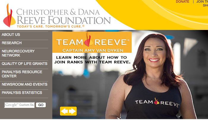 Die Christopher and Dana Reeve Stiftung möchte Hoffnung machen und arbeitet aktiv, damit eine Rückenmarksverletzung irgendwann wieder geheilt werden kann.
