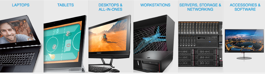 Lenovo hat eine breite Produktpalette.