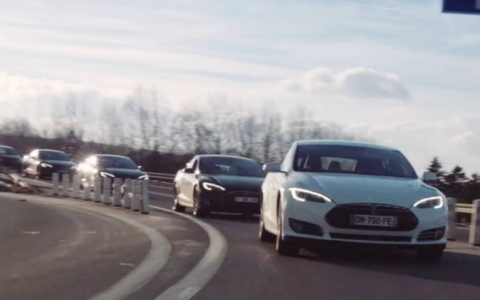 Tesla-PR-Video von der Model S France Rally 2015.