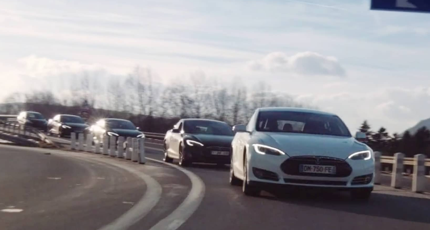 Tesla-PR-Video von der Model S France Rally 2015.