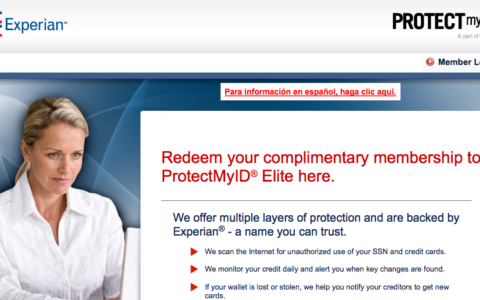 Ausgerechnet Experian bietet einen angeblichen Schutz vor Identitätsdiebstahl an.