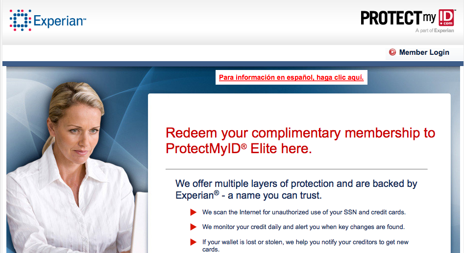 Ausgerechnet Experian bietet einen angeblichen Schutz vor Identitätsdiebstahl an.