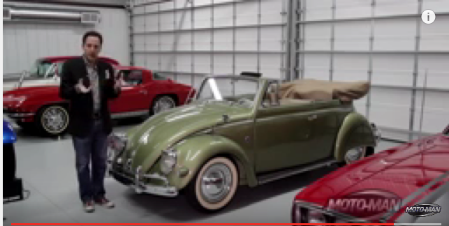 VW hat bis heute Hunderttausende Fans in den USA: Hier stellt ein VW-Fan seinen 1956er VW Cabrio vor. Das Spezielle sei schon damals gewesen, sagt er, die Farbe. In diesem Fall eine grüne seltene Spezialisierung.