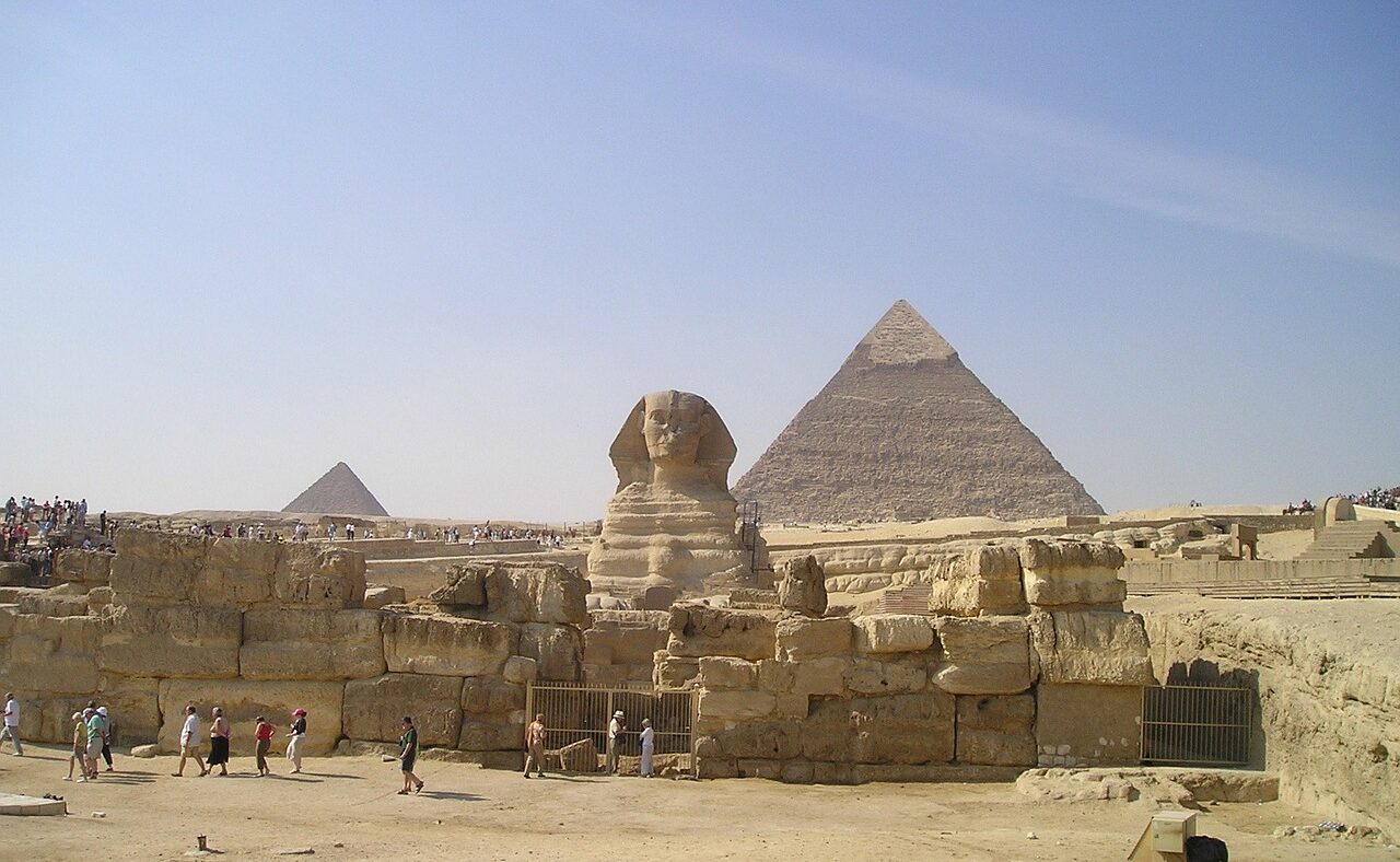 Die Pyramide von Gizeh.