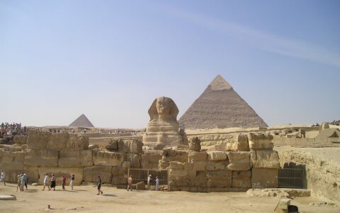 Die Pyramide von Gizeh.