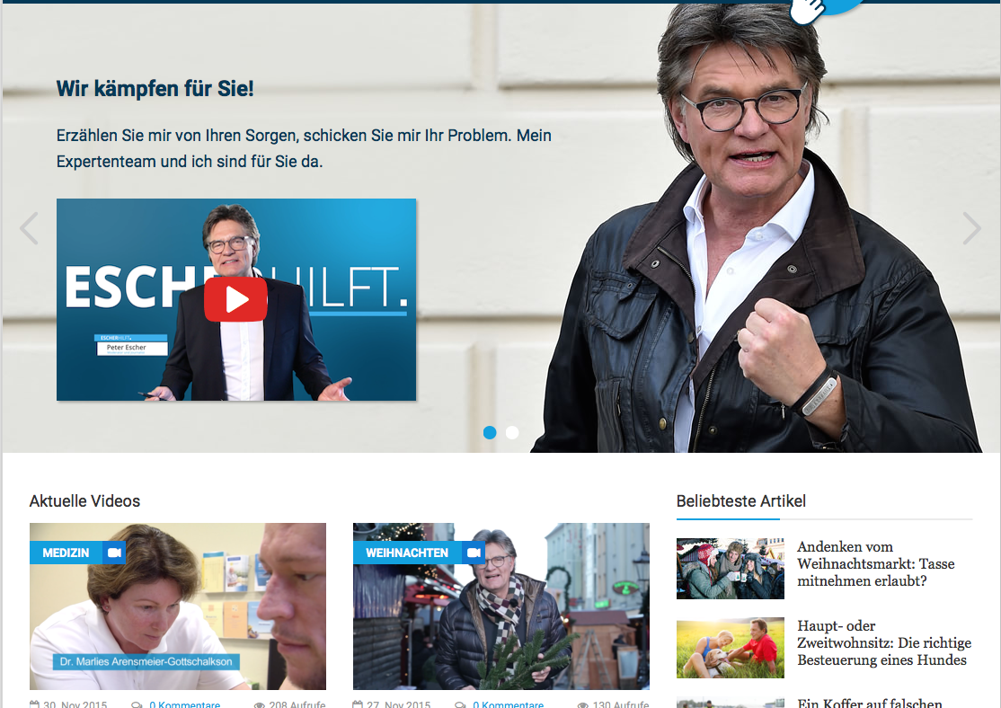 Escher Hilft im Internet: Ein sehr professionelles Format.