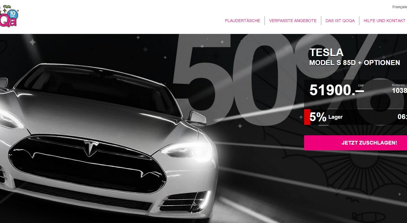 Tischlein wechsel dich: alle paar Minuten war Montagnachmittag mal die Tesla-Auktion beendet, dann wurde nochmal ein Tesla zum Versteigern nachgeschickt. Hier ein Screenshot von kurz nach 17 Uhr.