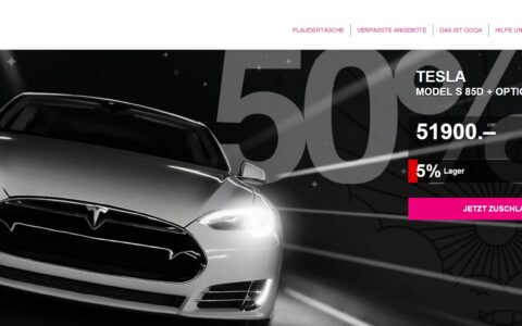 Tischlein wechsel dich: alle paar Minuten war Montagnachmittag mal die Tesla-Auktion beendet, dann wurde nochmal ein Tesla zum Versteigern nachgeschickt. Hier ein Screenshot von kurz nach 17 Uhr.