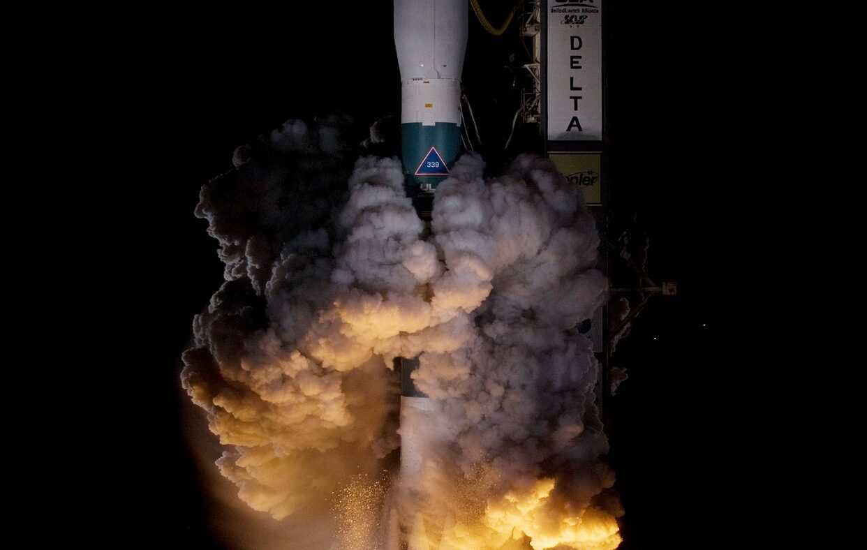 Start einer Rakete auf dem Weltraumzentrum Nasa in Florida.