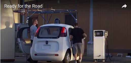 Ein kleiner Prototyp des selbstfahrenden Google Auto.