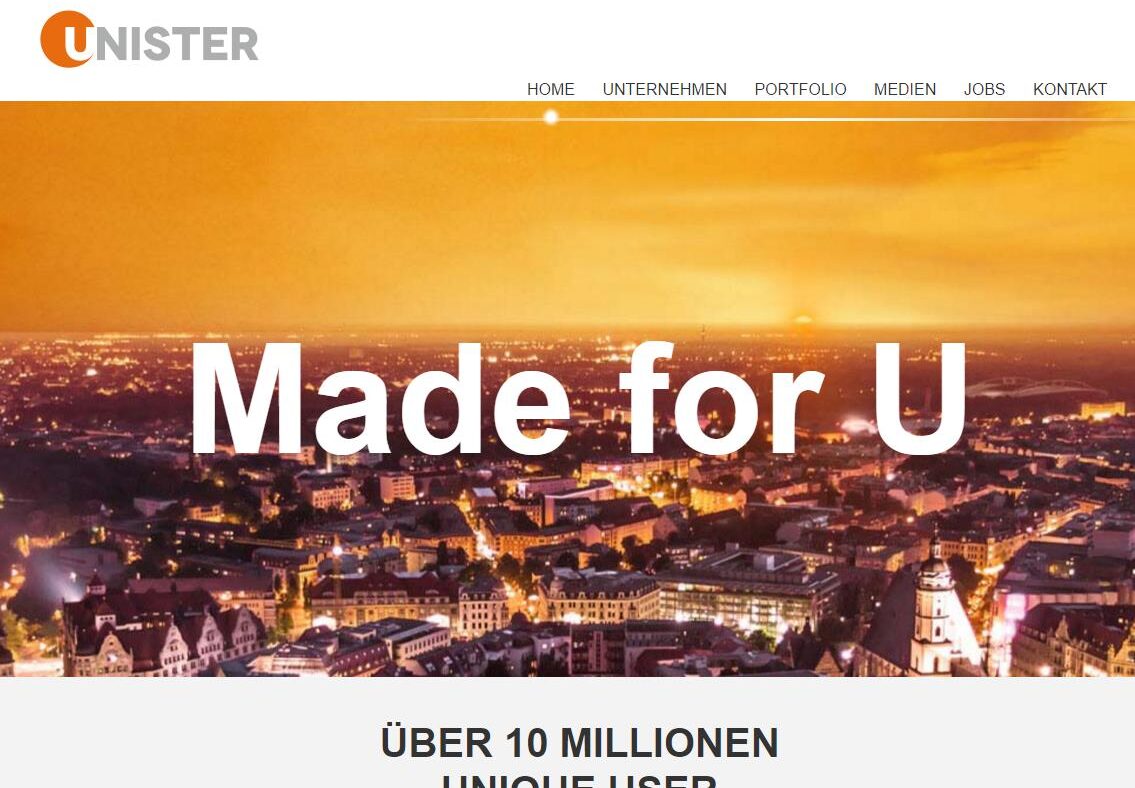 Mit über 10 Millionen Seiten-Besuchern pro Monat gehört Unister zu den größten Internet-Unternehmen in Deutschland.