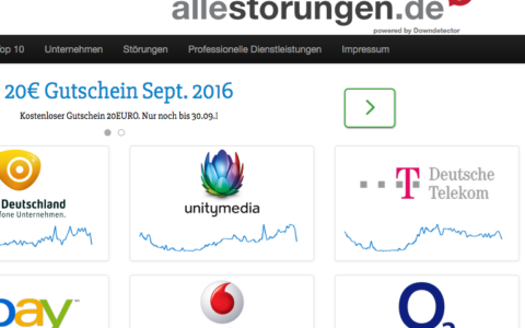 Coole Seite: Auf Portalen wie allestörungen.de können Webseiten-Nutzer schauen, wo es die meisten Internet- oder Telefonstörungen gibt.