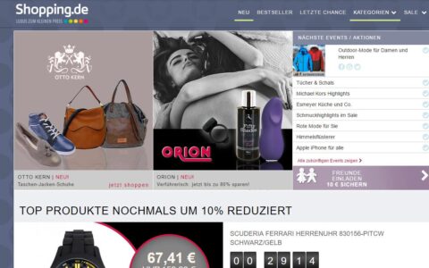 Shopping.de ist ein Schnäppchen-Portal.