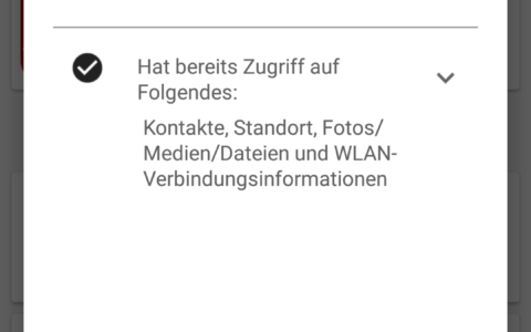 Ein immer weiter um sich greifendes Unding: Selbst einfachste Auskunfts-Apps verlangen immer mehr Zugriffe auf auch privateste Daten. Hier die App des HVV, also der Hamburger Verkehrsbetriebe.