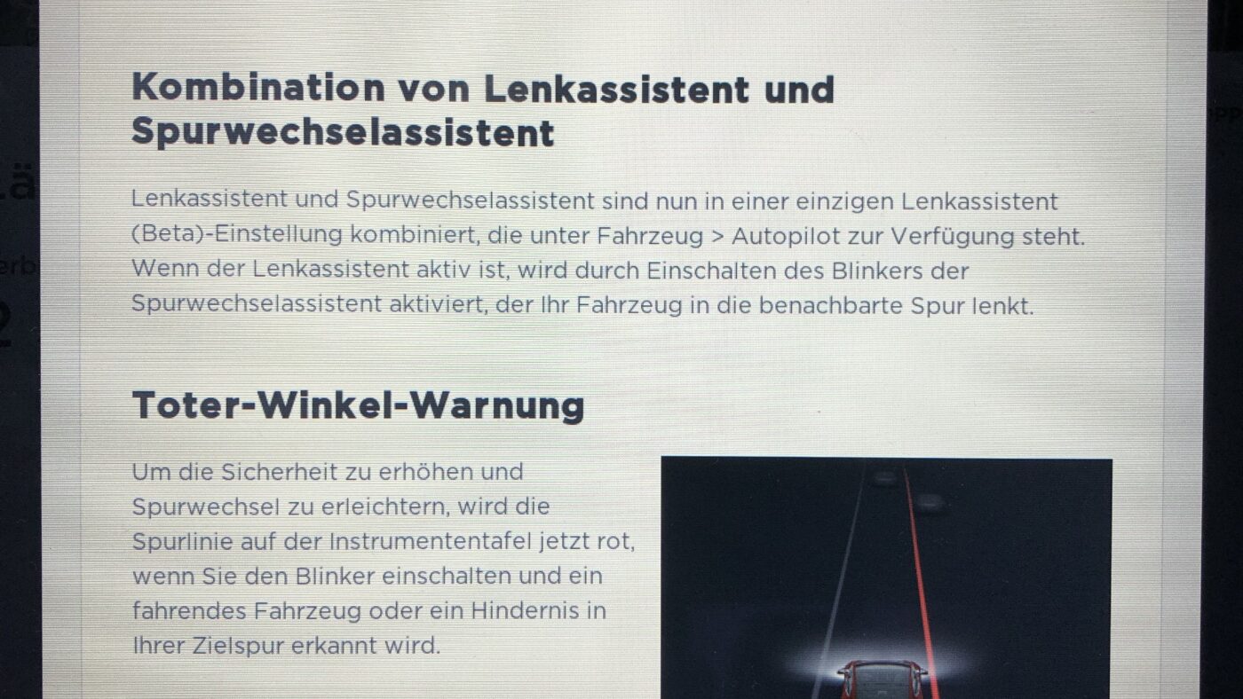 Tesla Software Update 9.0 jetzt auch in Deutschland