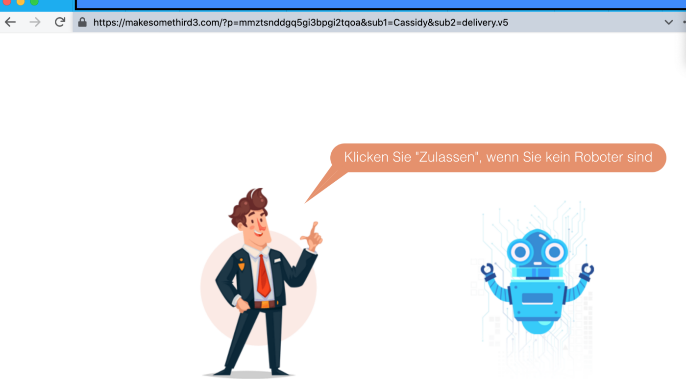 Gefährliche kriminelle Virus-Seite ist im Umlauf: makesomethird3.com. Bitte nirgends drauf klicken!
