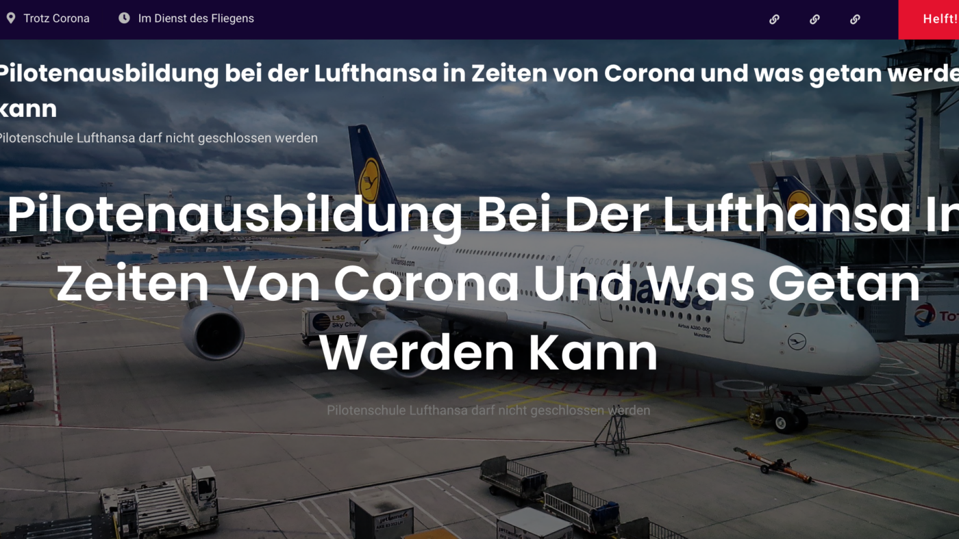Für viele ist die Schließung der weltweit führenden Lufthansa Flugschule keine Lösung. Ein genereller Abbruch der Pilotenausbildung auch nicht. Doch nicht mal die PIlotenschüler selbst sind sich einig, wie es weitergehen soll. Bis heute hat die Flugschule noch nicht einmal eine Schülerversammlung einberufen, um einen offenen Dialog zu suchen. Viele ärgern sich auch darüber massiv.