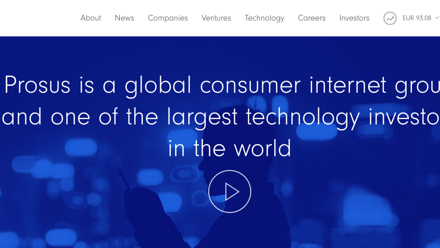 Prosus umschreibt sich selbst als: 'Prosus is a global consumer internet group and one of the largest technology investors in the world.'