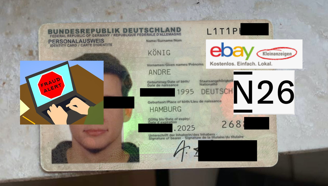 Eine unrühmliches Gestirn rund um Betrüger: eBay Kleinanzeigen, N26.