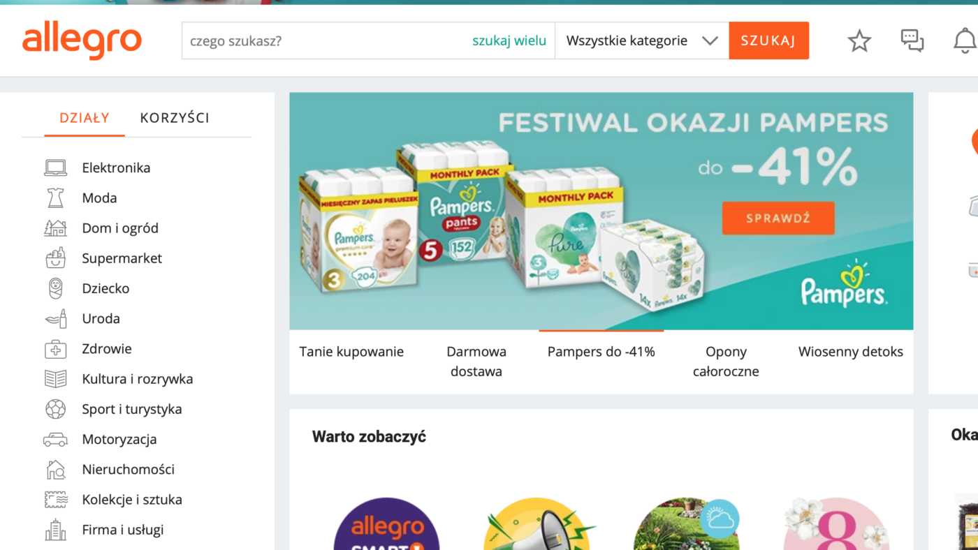 In Polen ist Allegro.pl mit über 12 Millionen Kunden Marktführer.
