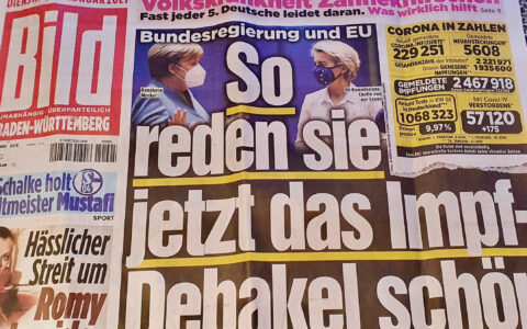 Die BILD Zeitung ist, neben RTL, eines von wenigen Massenmedien, die immer wieder kritisch über das Impfdebakel Deutschlands berichtet hat.