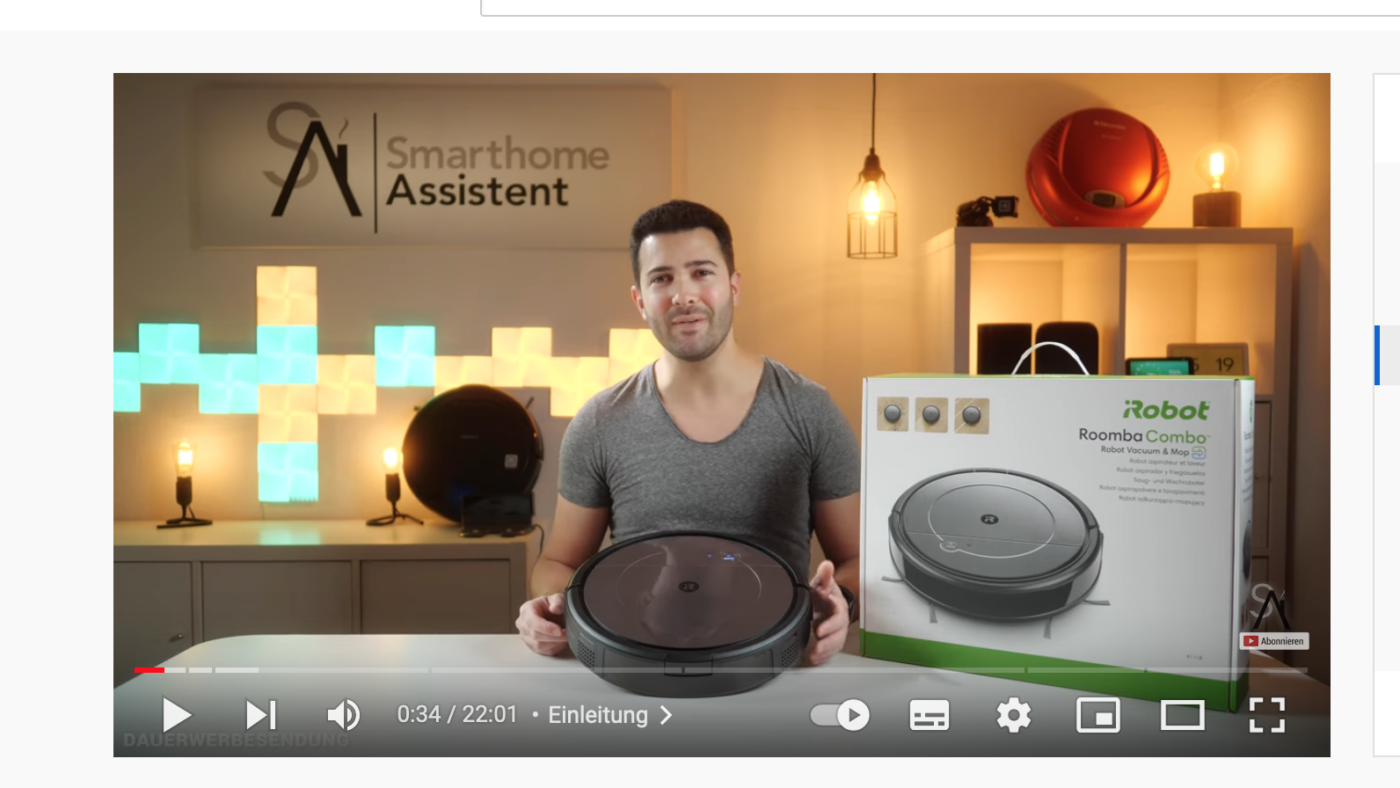 Verriss auf ganzer Linie: iRobot in einem YouTube-Video. Quelle: https://www.youtube.com/watch?v=9K7tWF0om0g, smarthomeassistent.de.