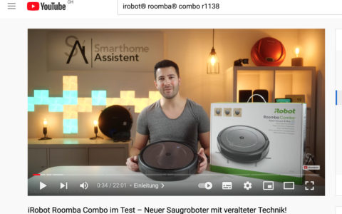 Verriss auf ganzer Linie: iRobot in einem YouTube-Video. Quelle: https://www.youtube.com/watch?v=9K7tWF0om0g, smarthomeassistent.de.