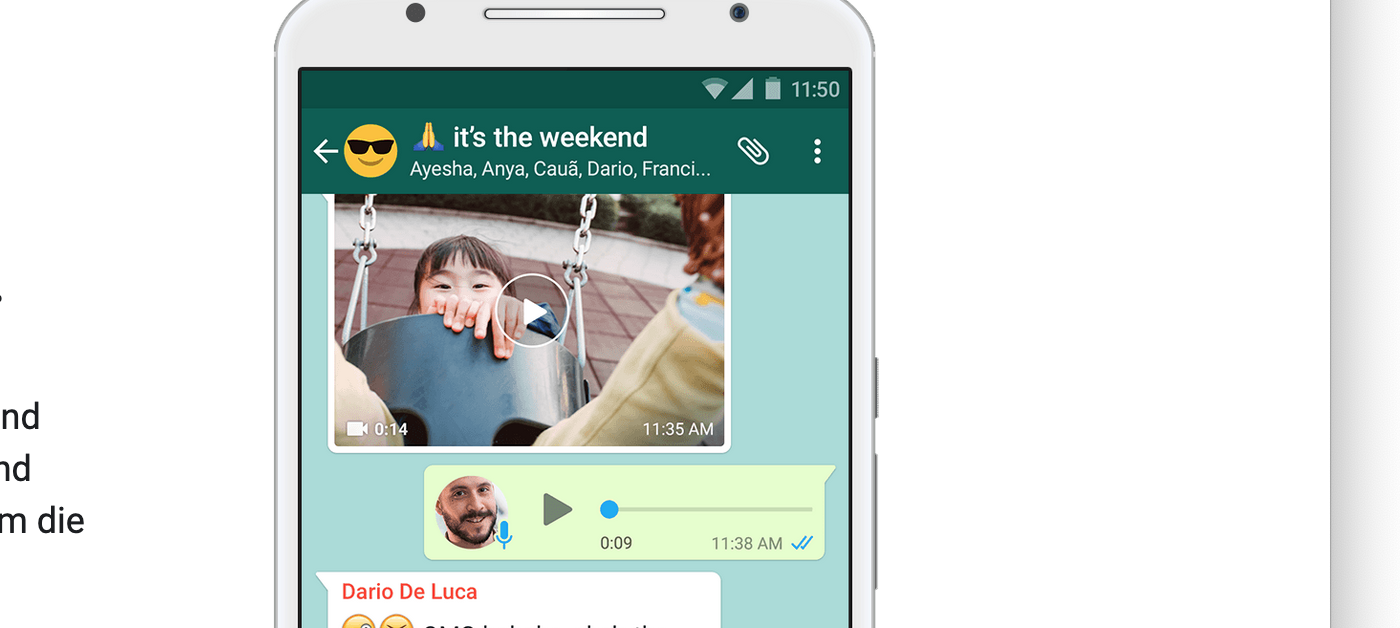 So wirbt WhatsApp für seinen Messenger auf www.whatsapp.com (Abruf: 25.1.2022).