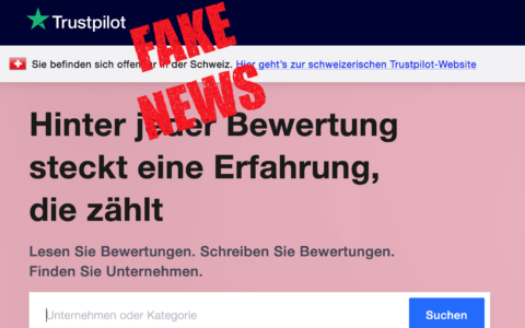 Fake News sind nicht nur ein Problem auf Facebook oder Twitter, sondern auch auf Bewertungsportalen wie Trustpilot.