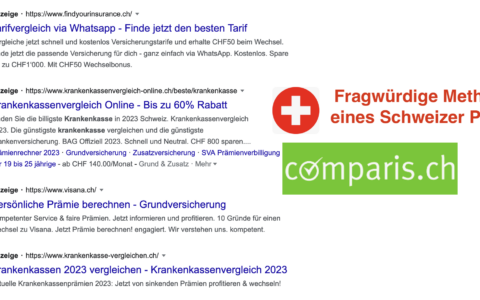 Heftiger Gegenwind gegen eine Schweizer Hirschkuh oder Platzhirsch - Comparis. Das Portal sieht sich Vorwürfen des Machtmissbrauchs ausgesetzt und dubioser Rankings mit Provisionszahlungen.