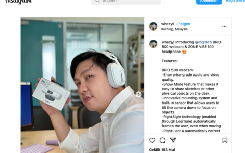 Zumindest auf Instagram lässt sich Logitech groß für sein angebliches Flaggschiff die Brio 500 feiern. Wir können die Begeisterung nicht teilen.