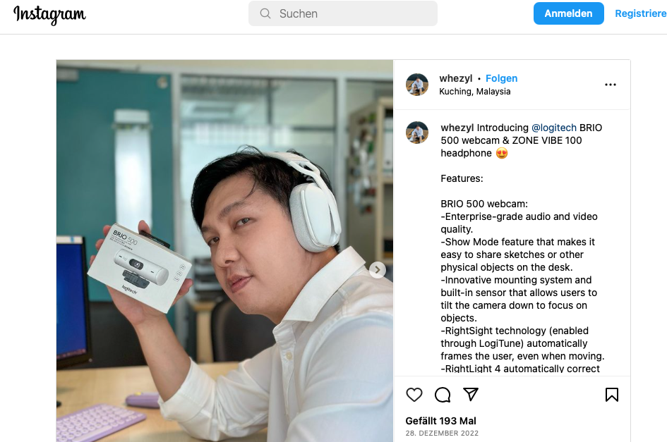 Zumindest auf Instagram lässt sich Logitech groß für sein angebliches Flaggschiff die Brio 500 feiern. Wir können die Begeisterung nicht teilen.