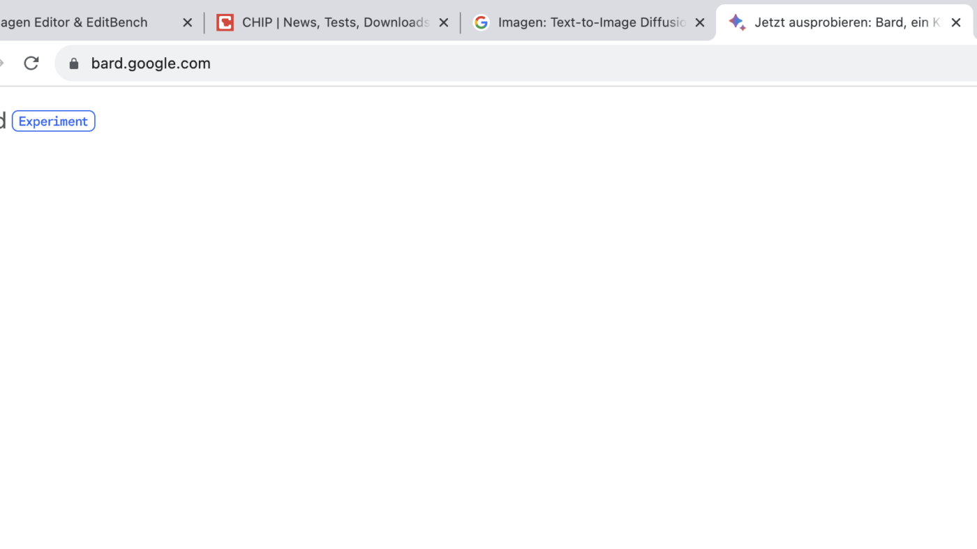 Aha. Alles weiß. Und sonst? Jedenfalls führte ein Testlauf in der Schweiz bezüglich Googles Bard zu dieser weißen Seite. Mehr aber auch nicht.