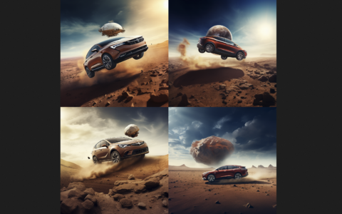 Die Grafik der NETZ-TRENDS.de-Redaktion stellt sich den neuen Opel Astra-e spacig vor. Hier landet er auf dem Mars. Lange ist es her, als der Astra ein spießiges Auto war.