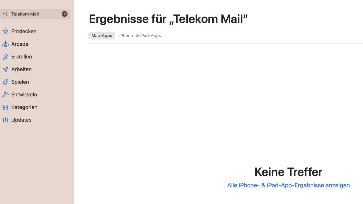 E-Mail-Provider App von T-Online.de Mail aus Apple App Store verschwunden?