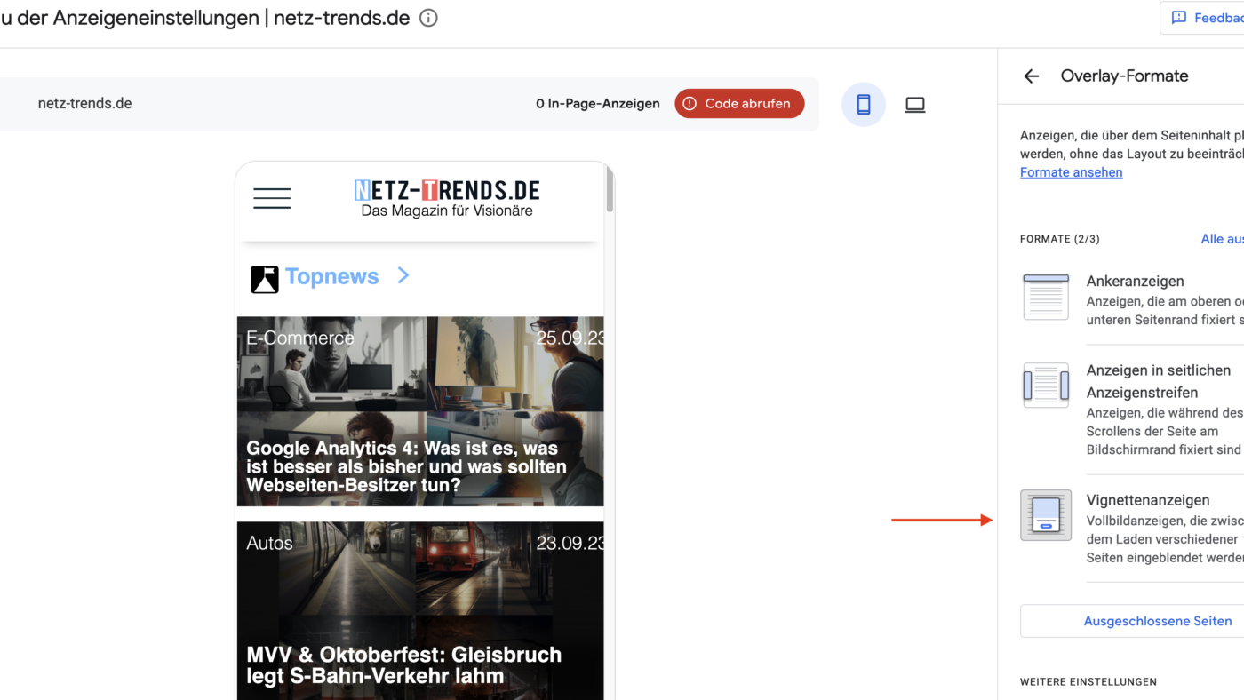 Unerwünscht dieses Werbeformat