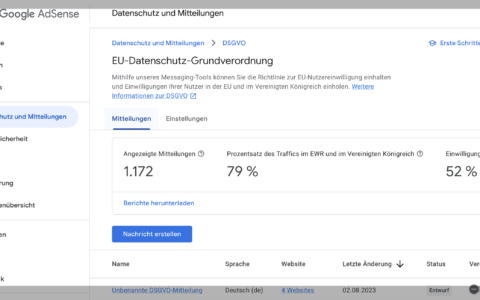 Schwierig: Google will es dem Gesetzgeber recht machen. Wenn aber am Ende die Webseiten, welche auf Werbeeinnahmen angewiesen sind, wie journalistische Produkte, auch NETZ-TRENDS.de, fast die Hälfte aller Nutzer verlieren, wird es schwierig. Der Screenshot oben ist aus dem Google Ads Konto von NETZ-TRENDS.de. Fast die Hälfte unserer Nutzer klickten auf ablehnen. Für uns hatte das zur Folge: Fast keine Werbeeinnahmen mehr.