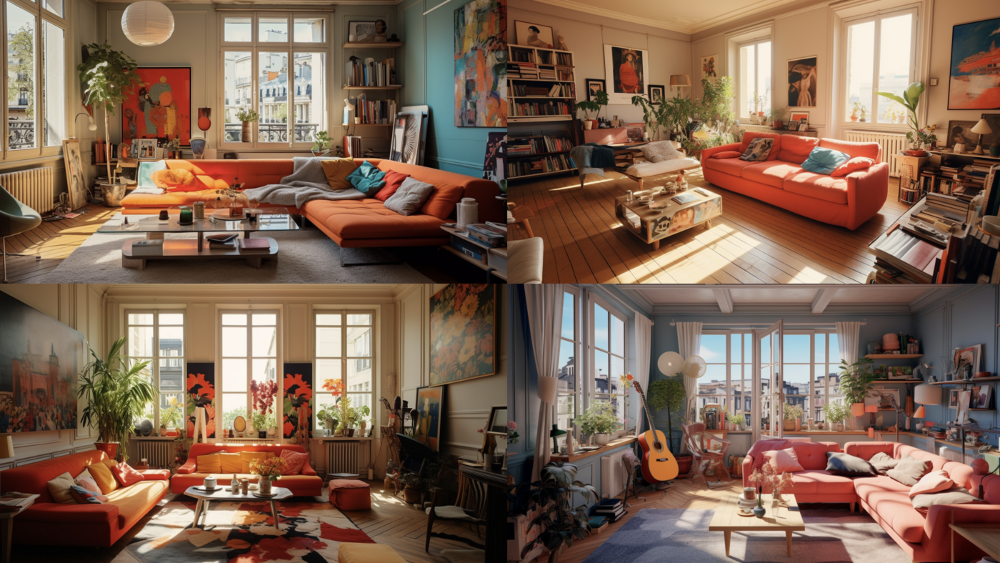Nicht alles was mit gemütlichen Fotos auf Immobilienportalen für WGs gepostet wird, ist gemütlich. Nicht selten lauern auch auf Immobilienportalen wie wg-gesucht.de üble Betrüger. Unser fiktives WG-Bild entstand über midjourney.app.