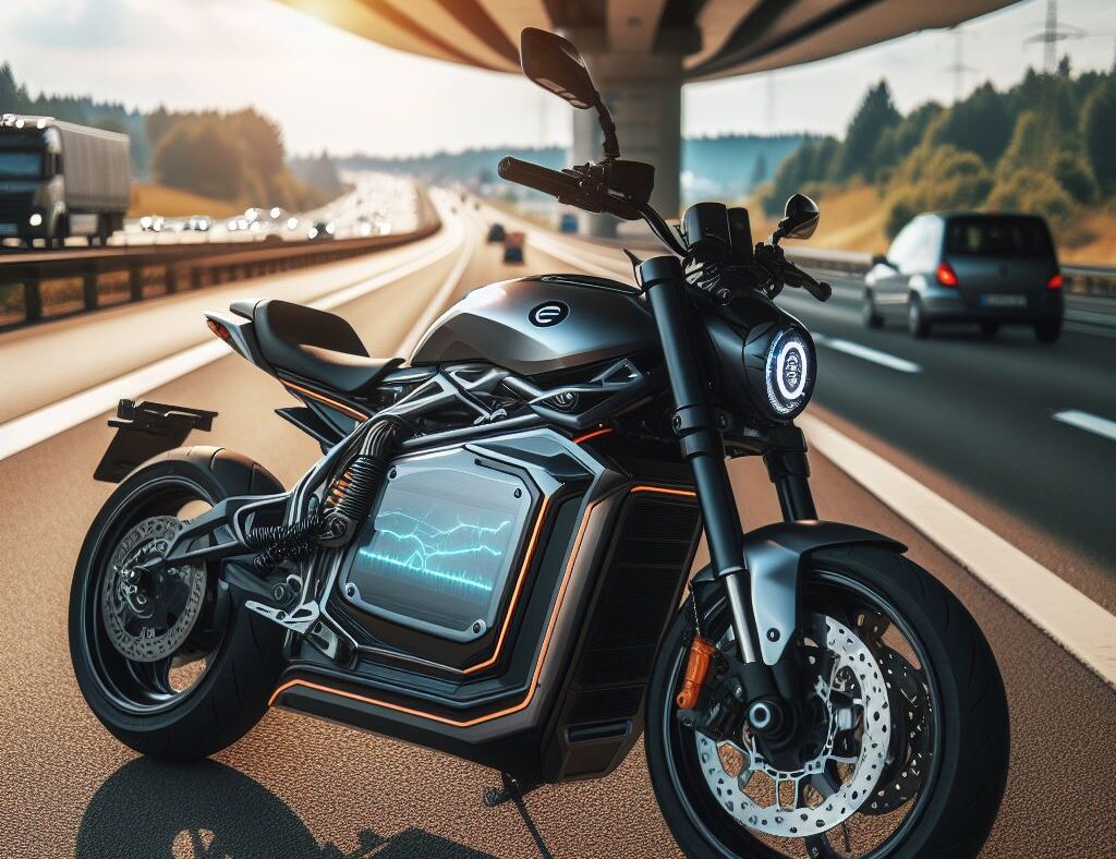 Ein nachhaltiger Trend? Elektro-Motorräder sind auf dem Vormarsch. Unser KI-Bild ist fiktiv und entstand mit Bing Image Creator.