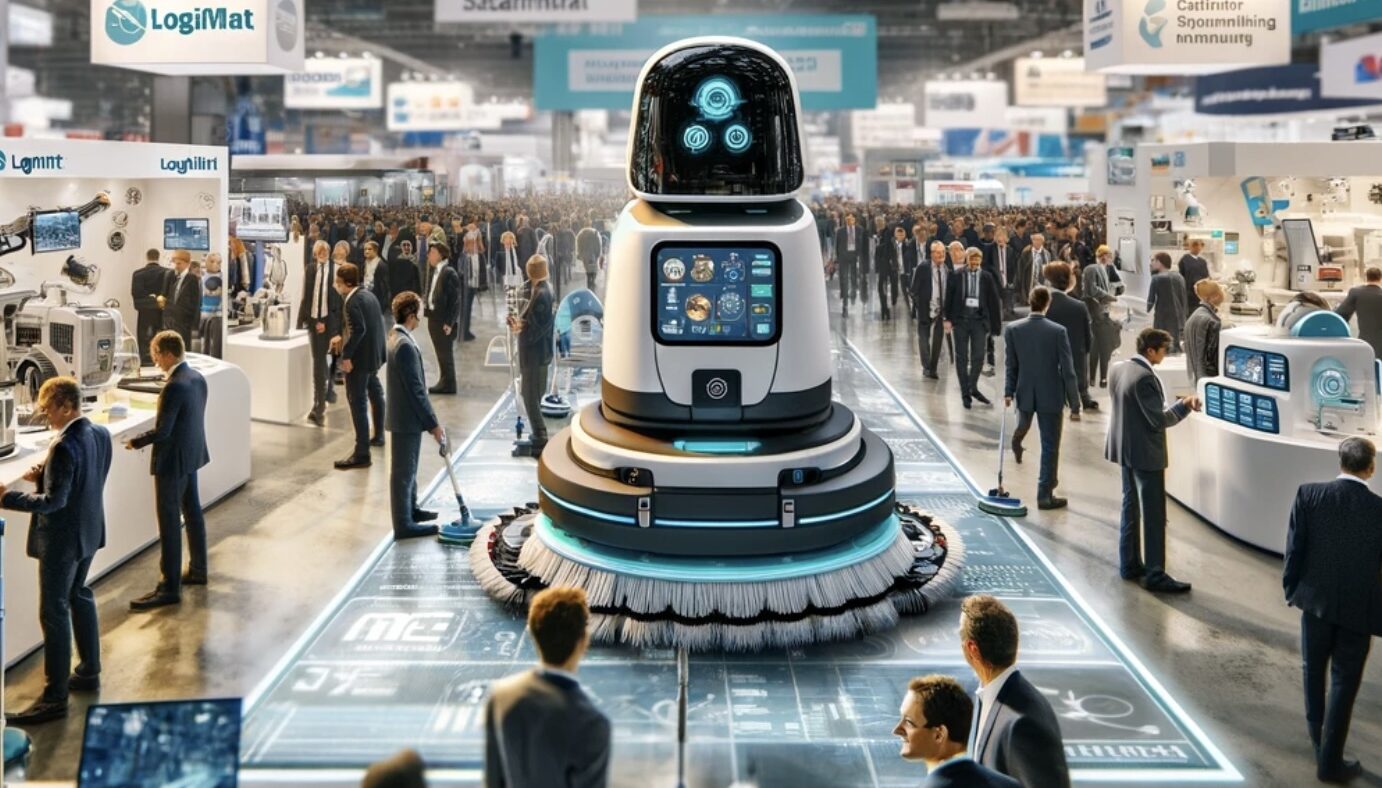So stellt sich Bings Chat GPT einen Industrie Putzroboter auf der Messe vor. Unser NETZ-TRENDS.de-Bild ist ein fiktivies KI-Bild.